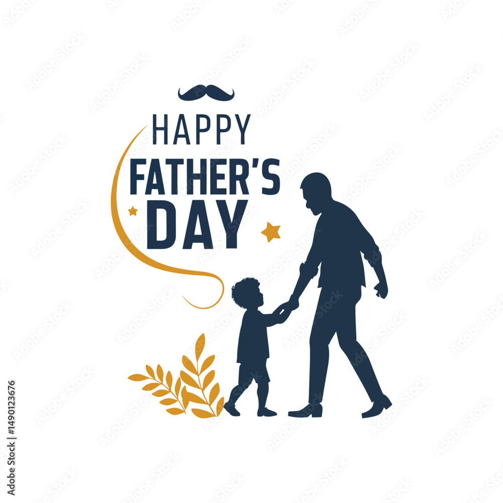 Obraz premium father's day vector clip art logo design illustration