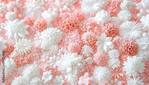 Delicate floral pattern in pastel colors