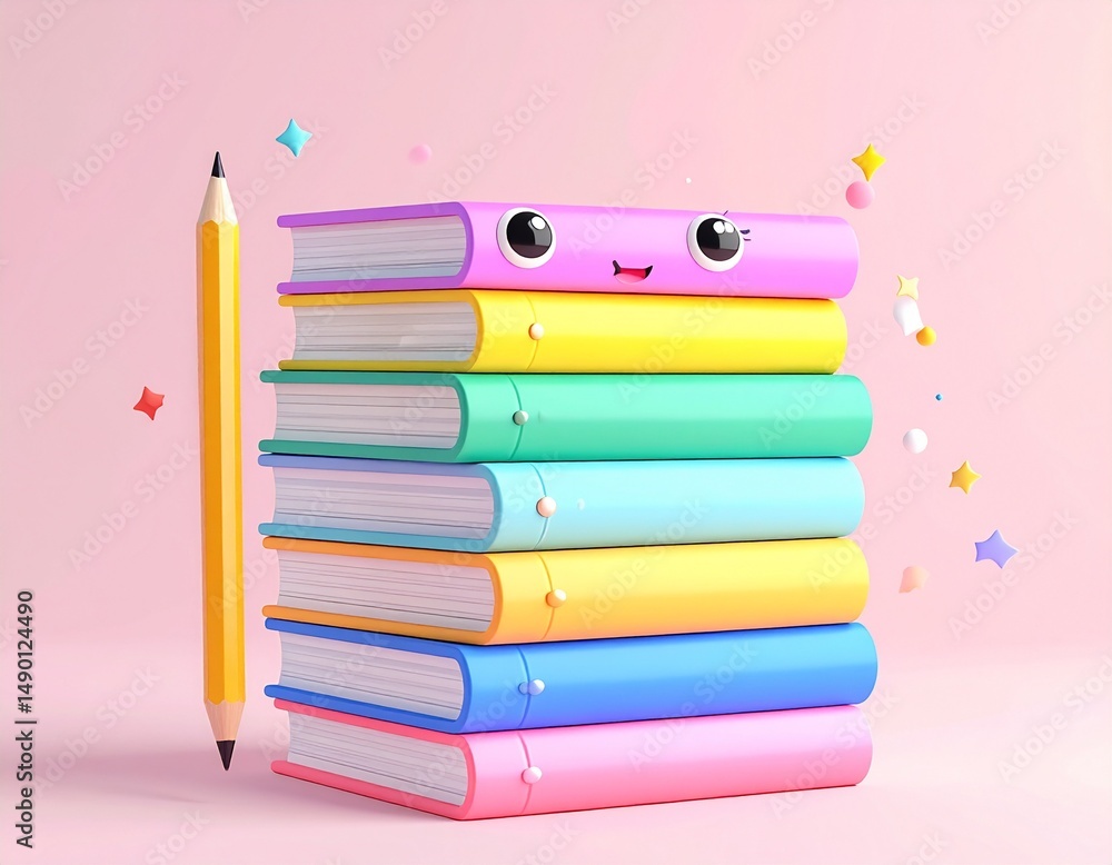 Fototapeta premium stack of colorful books