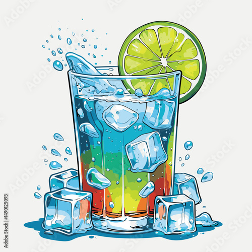 cold soda drink vector for design purposes