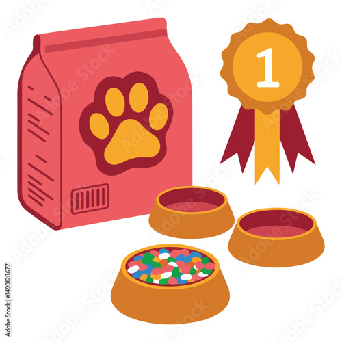 Cat pet care icon set collection isolated vector illustration on white background