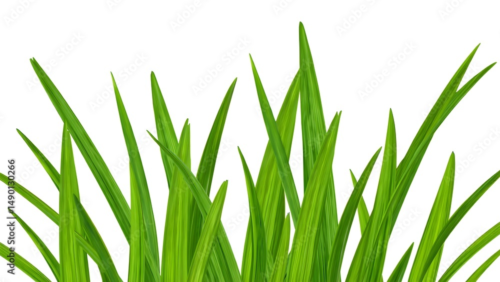 Fototapeta premium Ornamental Grass Isolated on White Background – Botanical Nature Element
