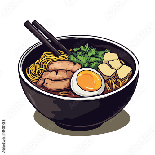 japanese ramen,vector