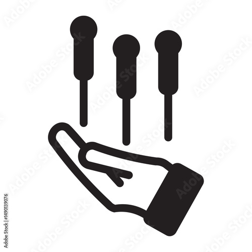 acupuncture glyph icon