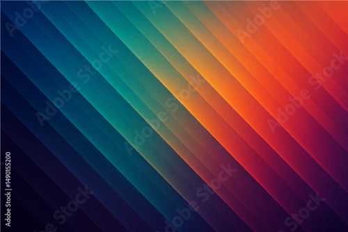 Abstract colorful background with lines showcases a bright rainbow spectrum in a geometric vector design