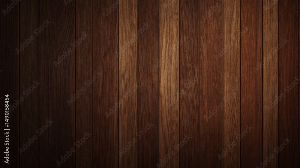 Naklejka premium Dark brown wood texture. A blank, old-style wooden surface perfect for your designs. 