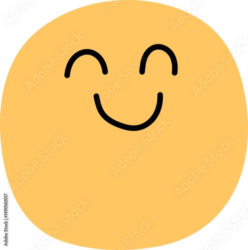 표정, 감정, 웃음, 기쁨, 행복, 미소, 눈웃음, 긍정, 유쾌함, 활짝웃음, 노란색, 감정표현, 감정상태, 입표현, 눈표현, 기분표현, 이모지, 웃는표정, 반응표현, 환한얼굴, 즐거움, 표정강조, 감정스티커, 웃는입, 밝은기분
