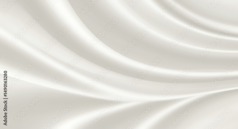 Naklejka premium Minimal Soft Abstract Background with Smooth White and Pastel Waves