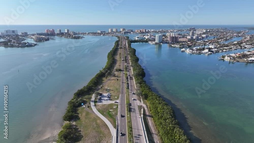 Wallpaper Mural Clearwater Skyline At Clearwater Florida United States. Breathtaking Aerial View Of A Lush Tropical Coastline Scenery. Business Sky Downtown Cityscape. Business Panoramic City. Clearwater Florida. Torontodigital.ca