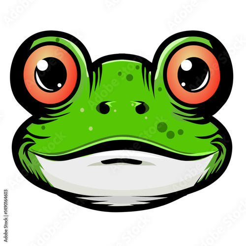 Illustration of a frogs head