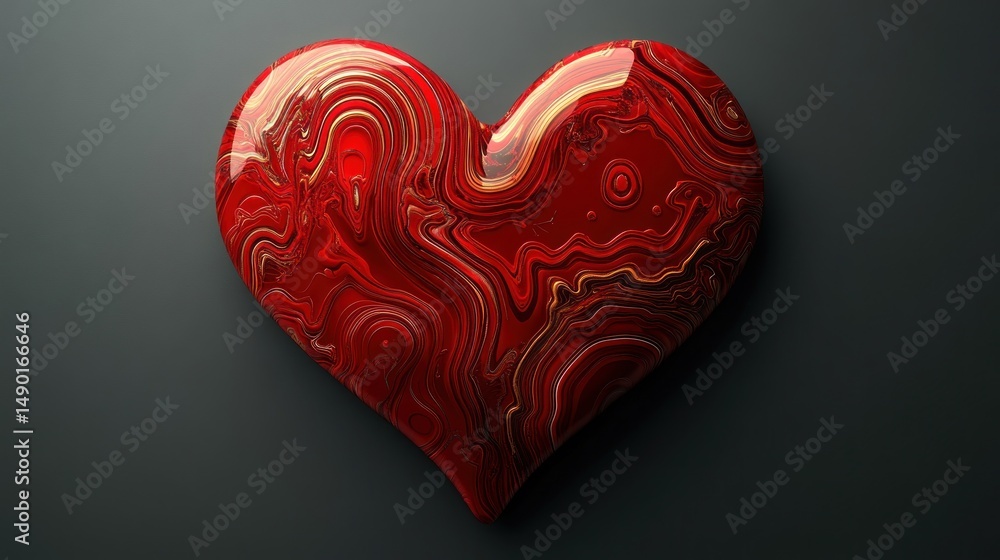 Abstract Red Heart: A Swirling Symphony of Love Abstract Red Heart: A Swirling Symphony of Love