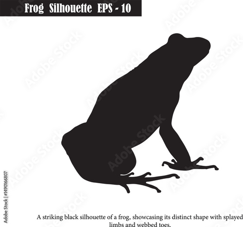 Frog Silhouette Black Amphibian Wildlife Minimalist Art