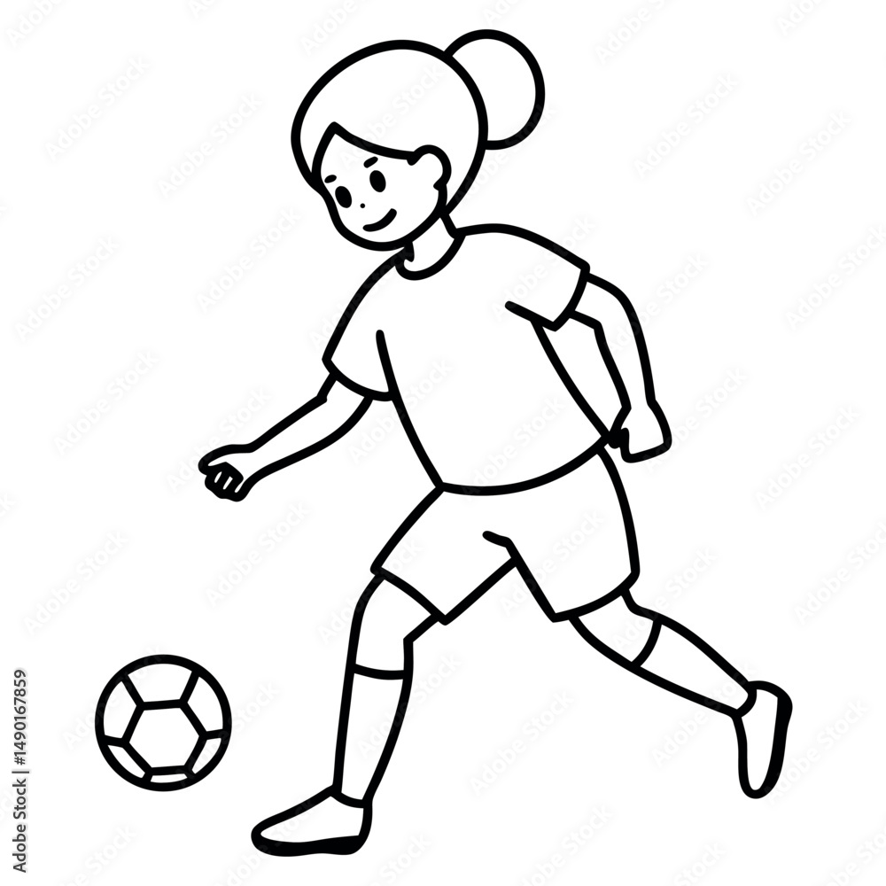 child who play football. vector illustration .
child who play football. vector illustration .