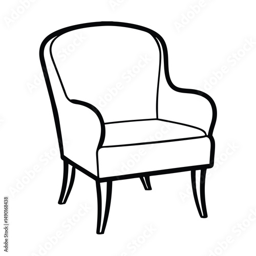 accent chair clipart