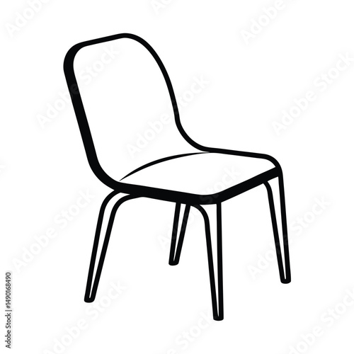 acrylic chair vector