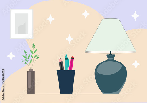 Table Lamp Concept Illustration