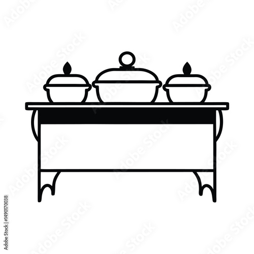 buffet table modern style