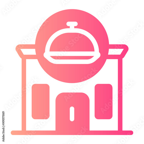 restaurant gradient icon