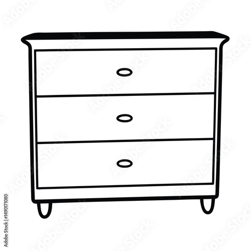 vintage chest of drawers illustration