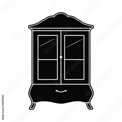 vintage china cabinet furniture art