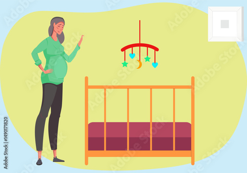 Crib Concept Illustration
