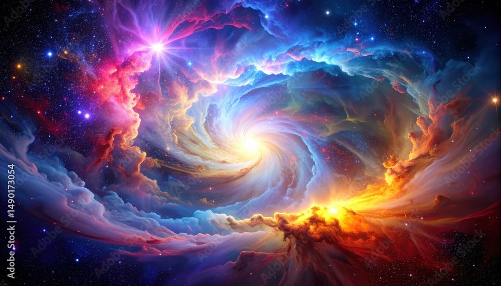 Celestial Symphony: A vibrant and swirling nebula, a breathtaking cosmic artwork painted with vivid hues, revealing the mysteries of the universe and the awe-inspiring beauty of the cosmos. Celestial Symphony: A vibrant and swirling nebula, a breathtaking cosmic artwork painted with vivid hues, revealing the mysteries of the universe and the awe-inspiring beauty of the cosmos.