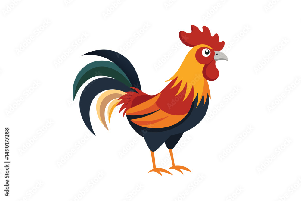 Fototapeta premium Rooster isolated on white background