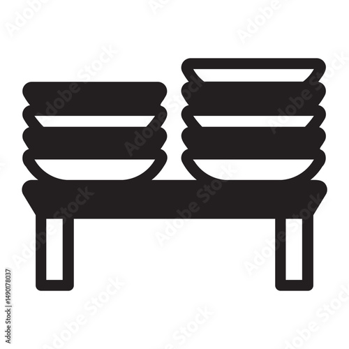 plates glyph icon