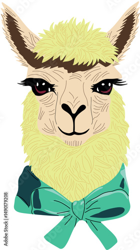 Alpaca in a bow tie