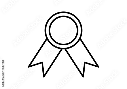 Icono negro de sello o emblema 