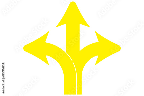 Road traffic direction arrows flat set. You-turn, left, right, two way, three way transportation direction arrow symbol. decision icon vector Trafic way icon isolated Road arrow Sketch EPS 10