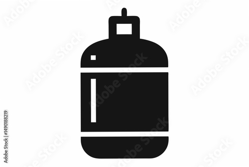 gas cylinder  silhouette vector