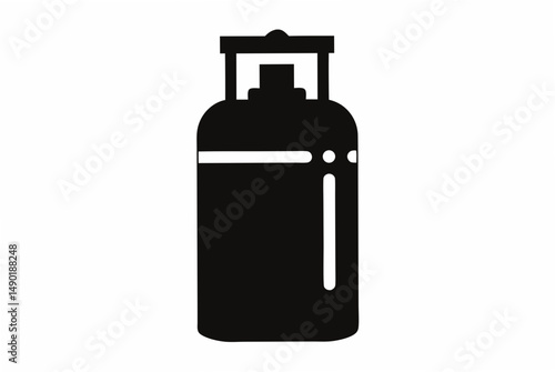 gas cylinder  silhouette vector