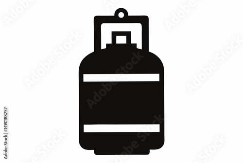 gas cylinder  silhouette vector