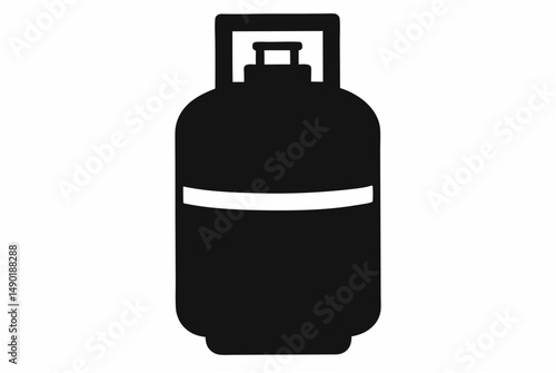gas cylinder  silhouette vector