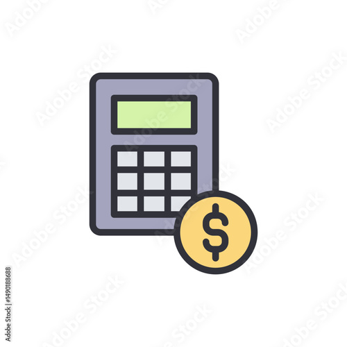 Calculator With Dollar Sign Symbolizing Finance And Accounting Solution