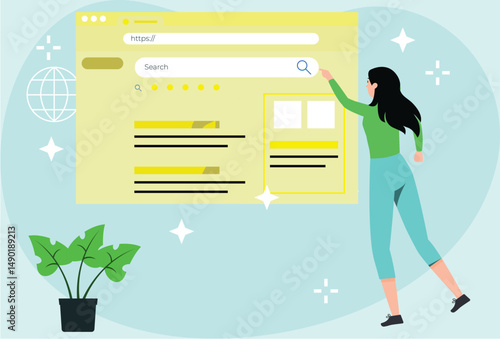 Web Browser Concept Illustration