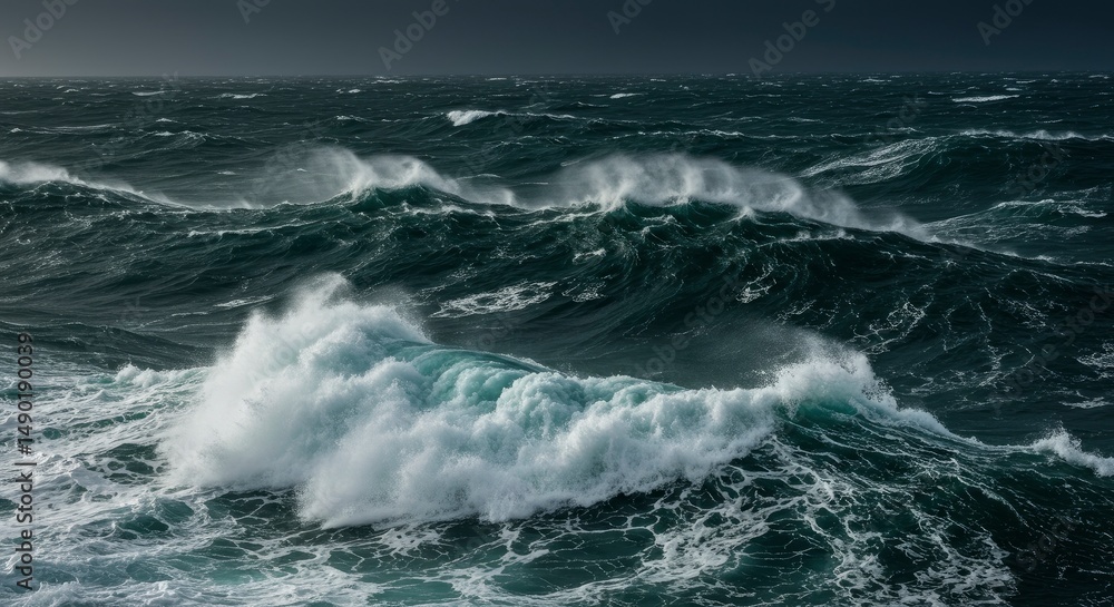 Fototapeta premium Stormy ocean waves