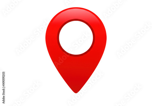Free Download Red map pointer isolated on transparent background - GFXLoad
