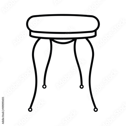 vanity stool wooden
