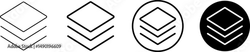 Layer icon set. symbols for architecture. Design technology. Depth of tiers, applied anywhere. Business Presentation
