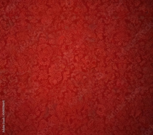 Bold red damask, classic vintage wallpaper design , vintage design, floral, red wallpaper