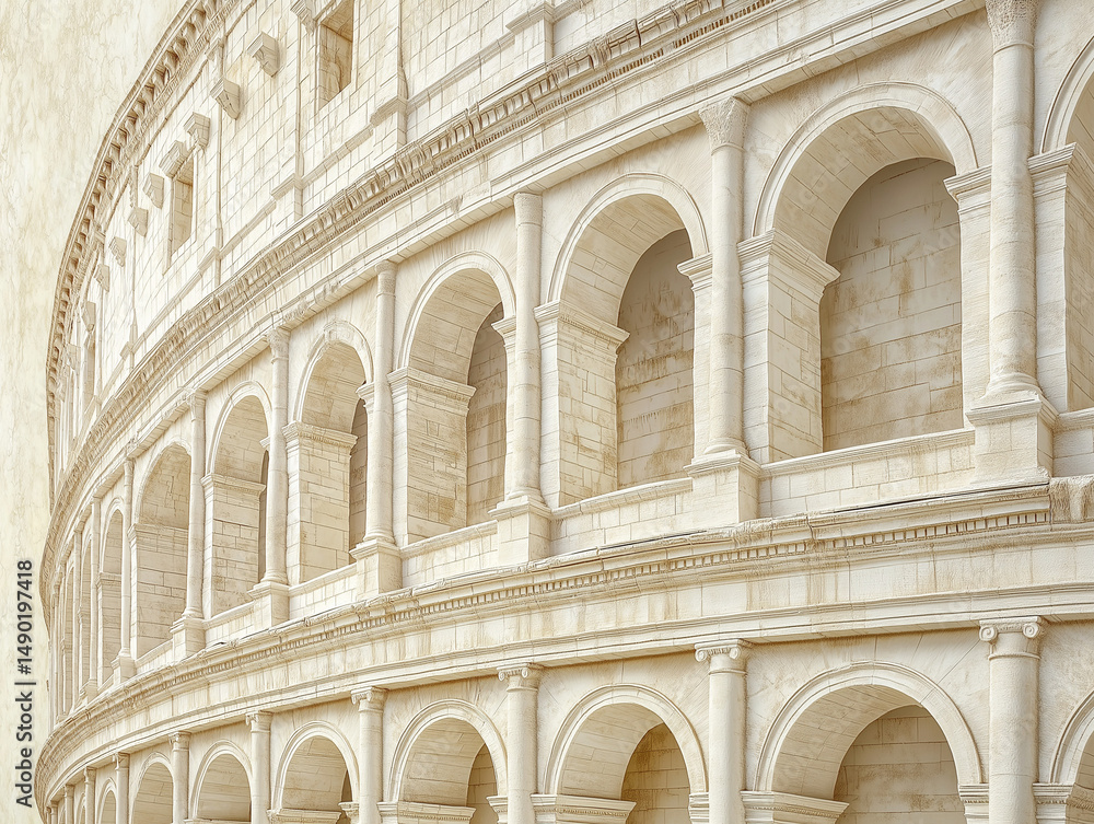 luxurious embossed wallpaper mural featuring a stylized representation of an ancient Roman cityscape. luxurious embossed wallpaper mural featuring a stylized representation of an ancient Roman cityscape.