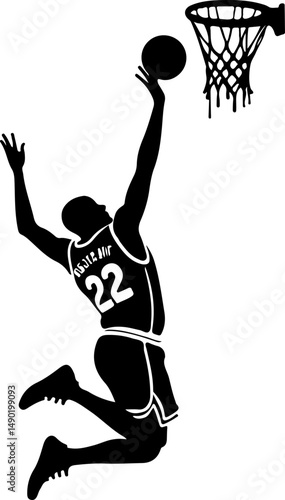 Basketball Action Silhouettes vector