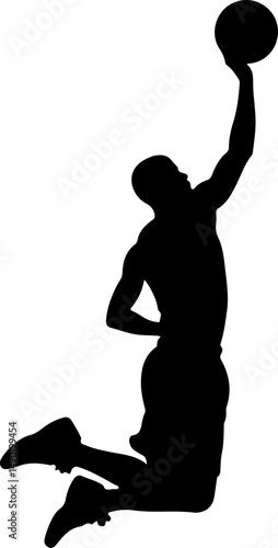 Basketball Action Silhouettes vector