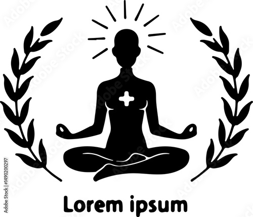 Yoga Pose Silhouettes: Serenity and Movement vector