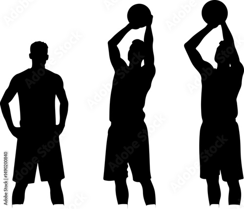 Basketball Action Silhouettes