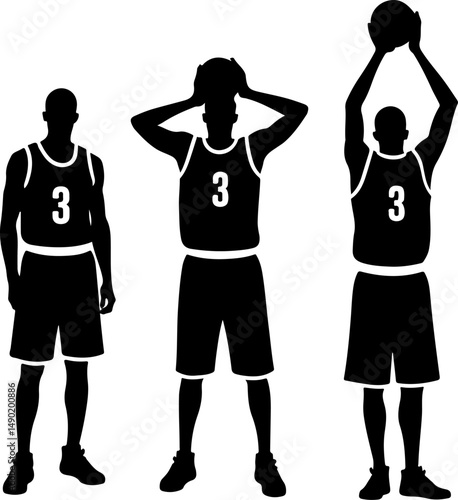 Basketball Action Silhouettes