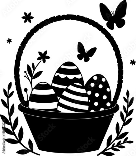Happy Easter Bunny Wreath" Easter day vector 
