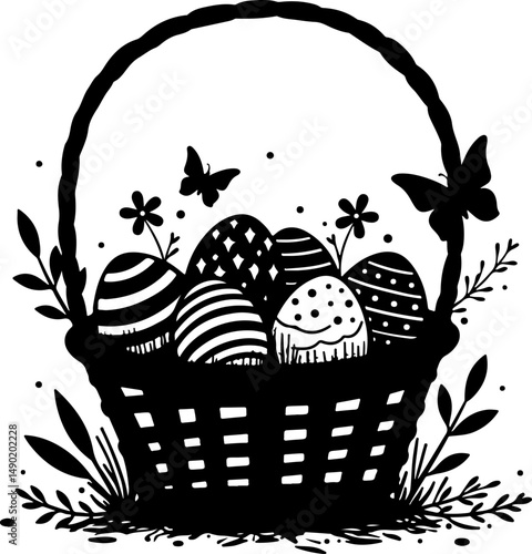 Happy Easter Bunny Wreath" Easter day vector 
